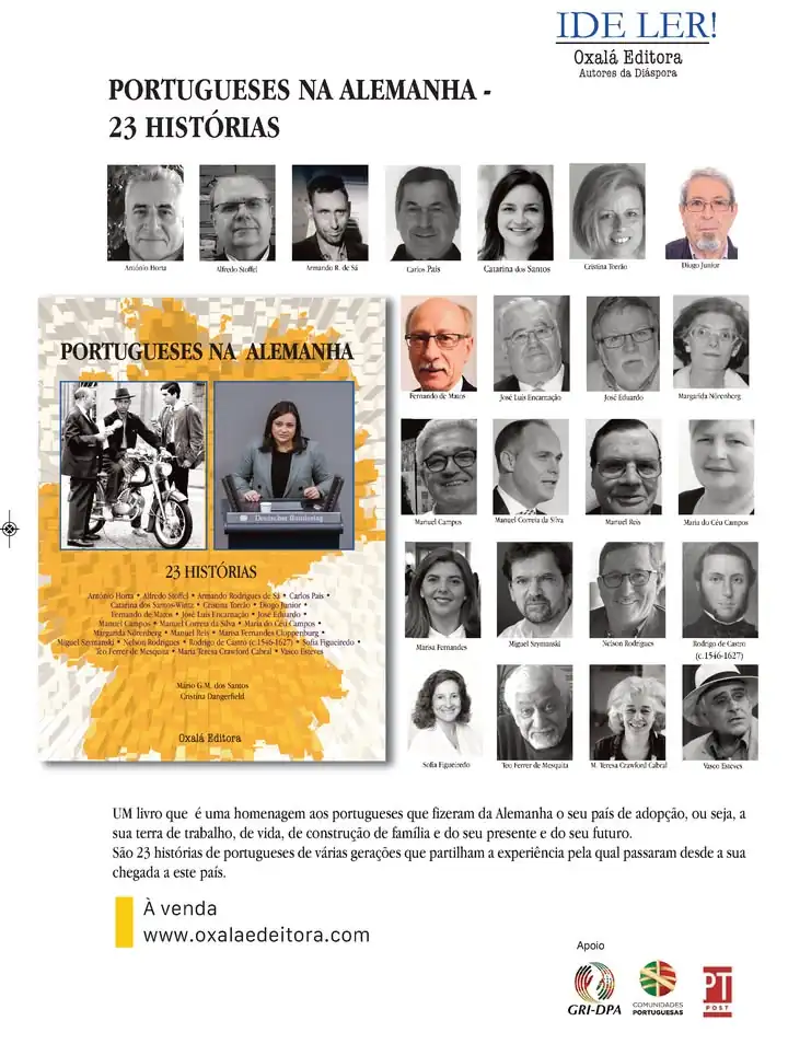 Capa do livro Portugueses na Alemanha - 23 Histórias