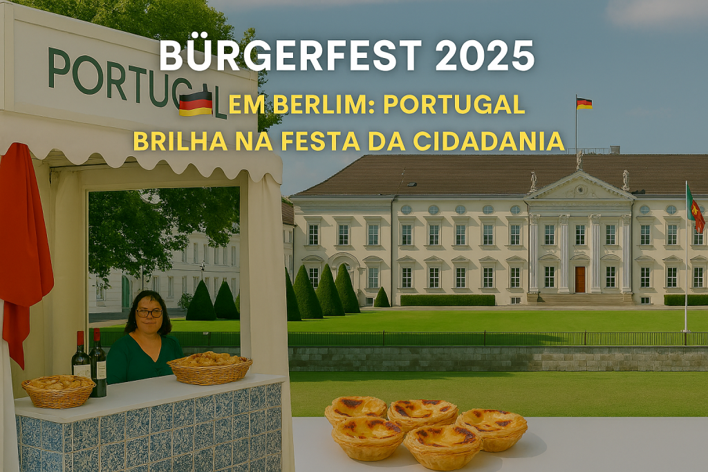 Multidão no Bürgerfest 2025 em Berlim com destaque para Portugal no Schloss Bellevue