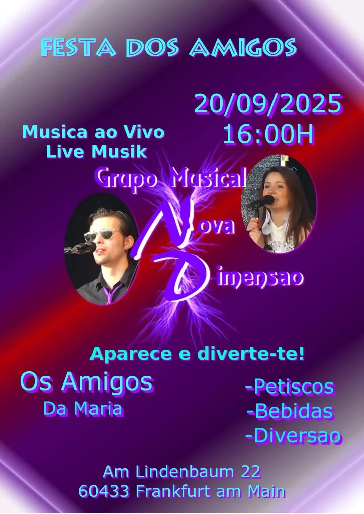 Música ao vivo, petiscos e muita diversão na Festa dos Amigos em Frankfurt am Main