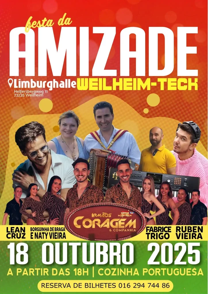Venha celebrar a amizade com música, dança e gastronomia portuguesa na Festa da Amizade em Weilheim an der Teck!