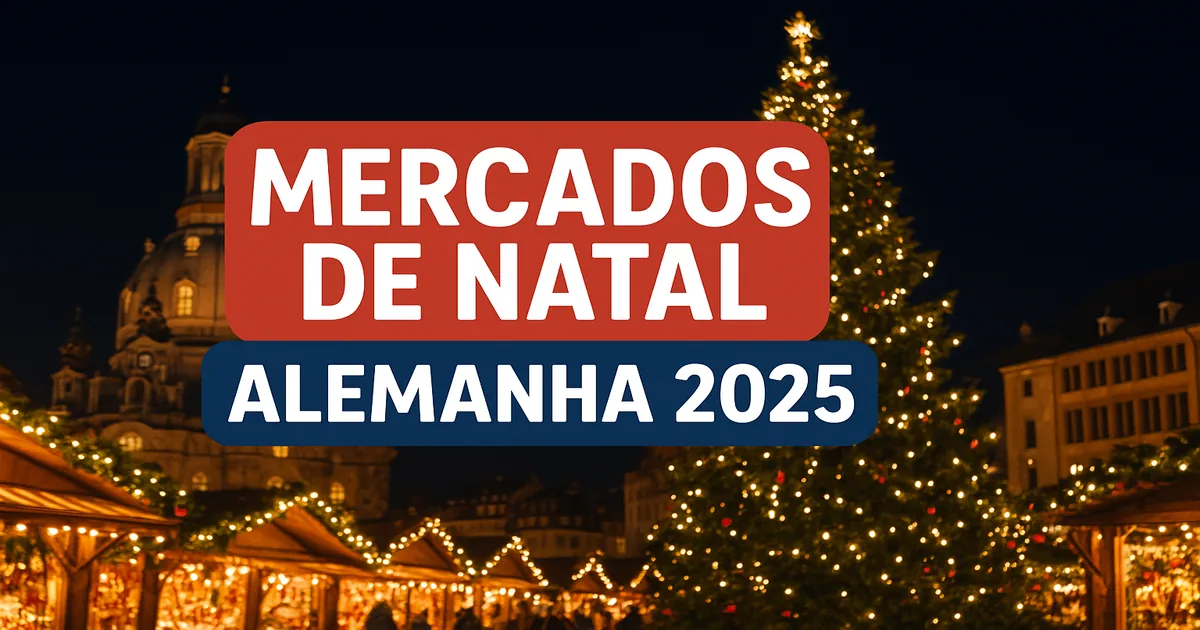 Mercados de Natal na Alemanha — luzes e barracas tradicionais