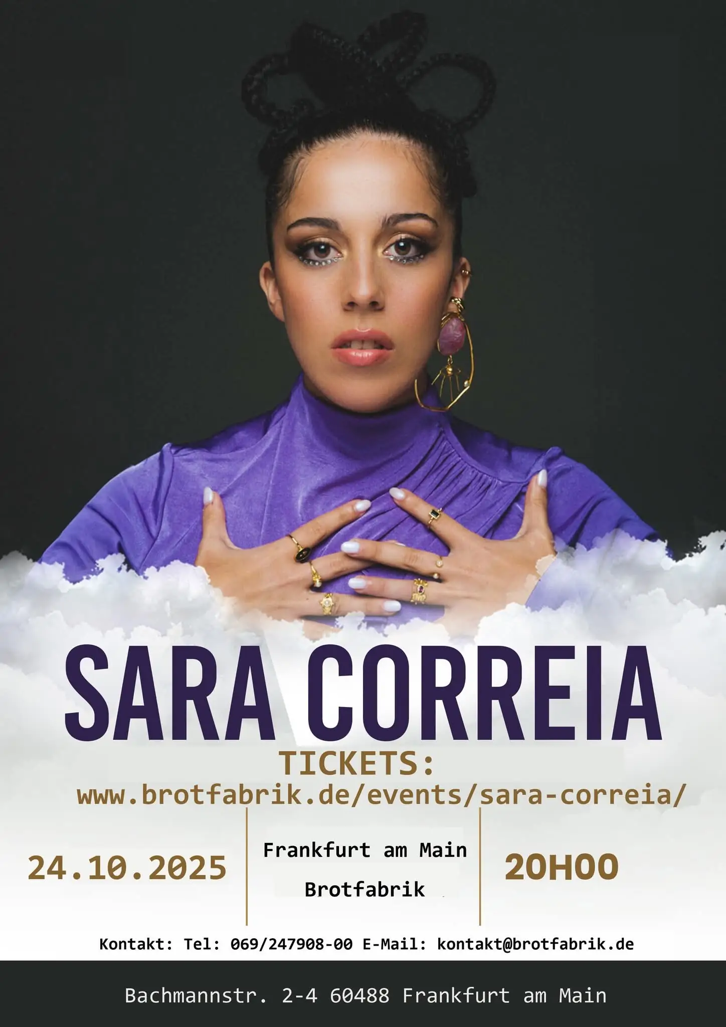 Sara Correia concerto de fado em Frankfurt na Brotfabrik 2025