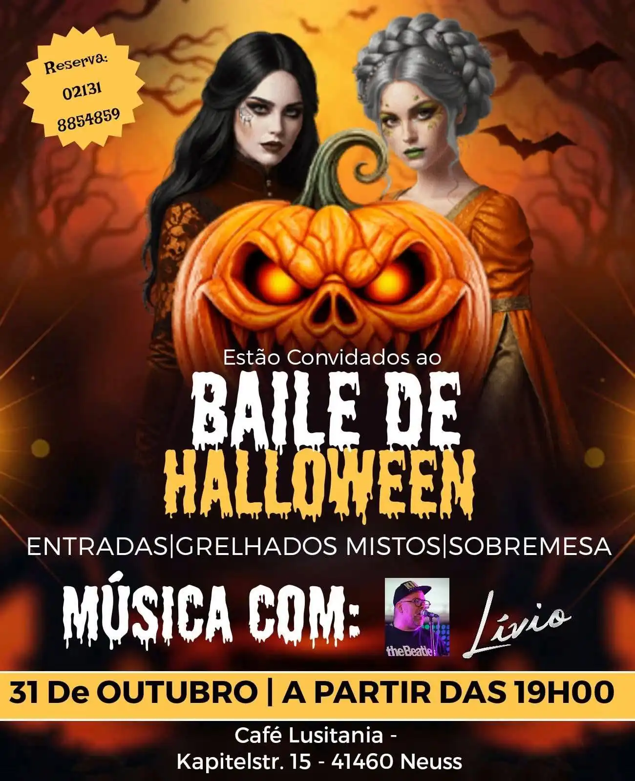 Baile de Halloween Café Lusitânia Neuss