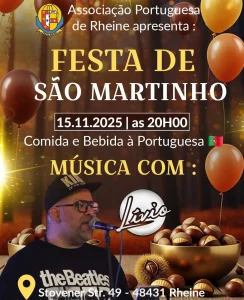 Festa de São Martinho em Rheine 2025 – Música ao Vivo e Sabores Portugueses
