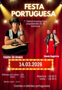 Concerto de Zé Amaro em Dortmund – Festa Portuguesa 14 de Março de 2026