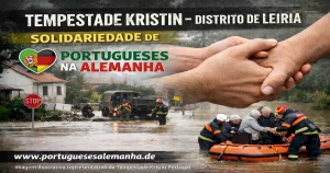 Cheias em Leiria no distrito de Leiria com resgates e solidariedade dos Portugueses na Alemanha