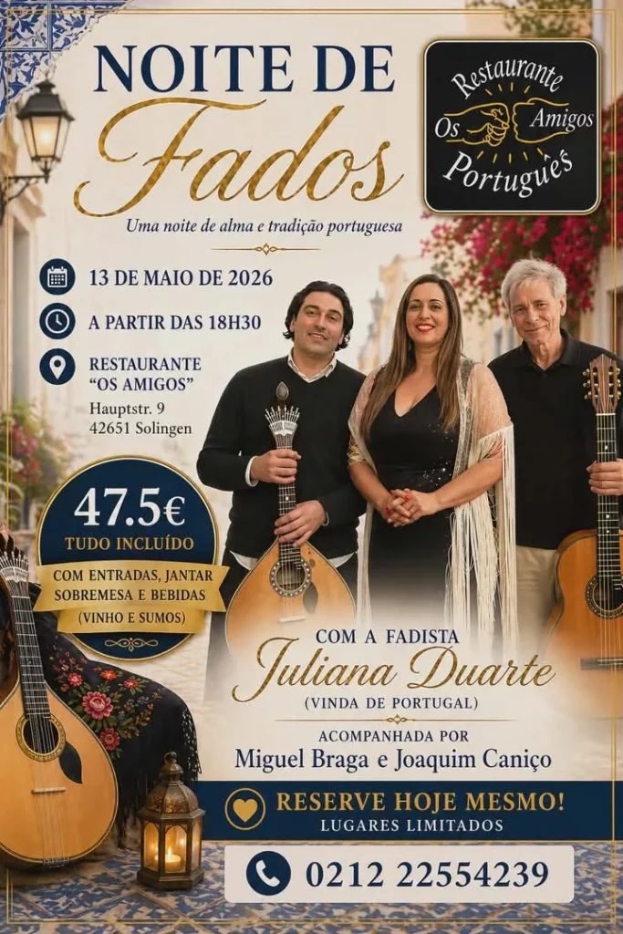 Noite de Fados em Solingen – Restaurante “Os Amigos” 2026