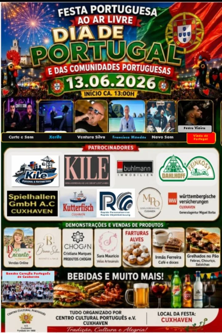Festa Portuguesa ao Ar Livre 2026 – Dia de Portugal e das Comunidades em Cuxhaven