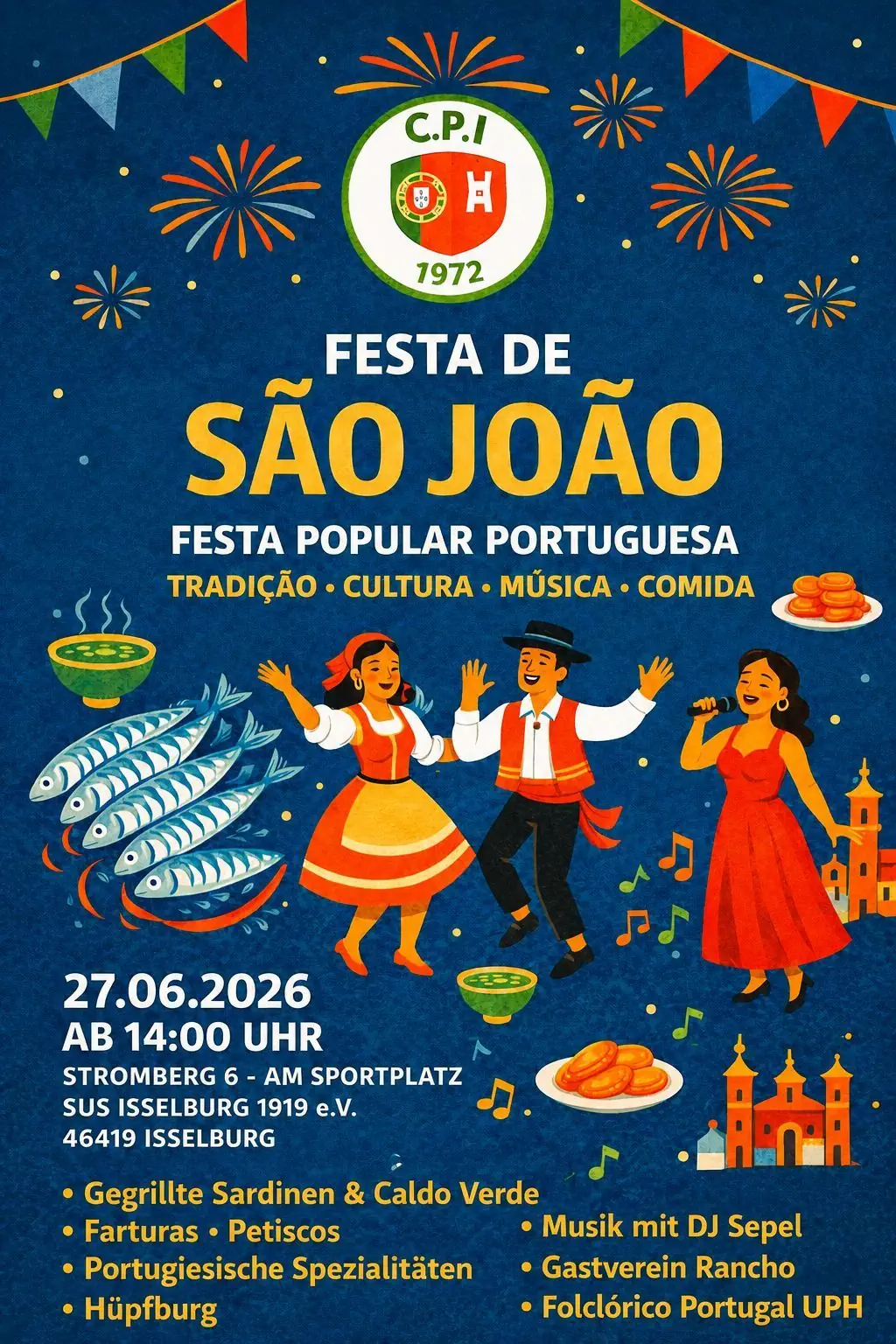 Festa de São João Isselburg 2026 – 27 de junho
