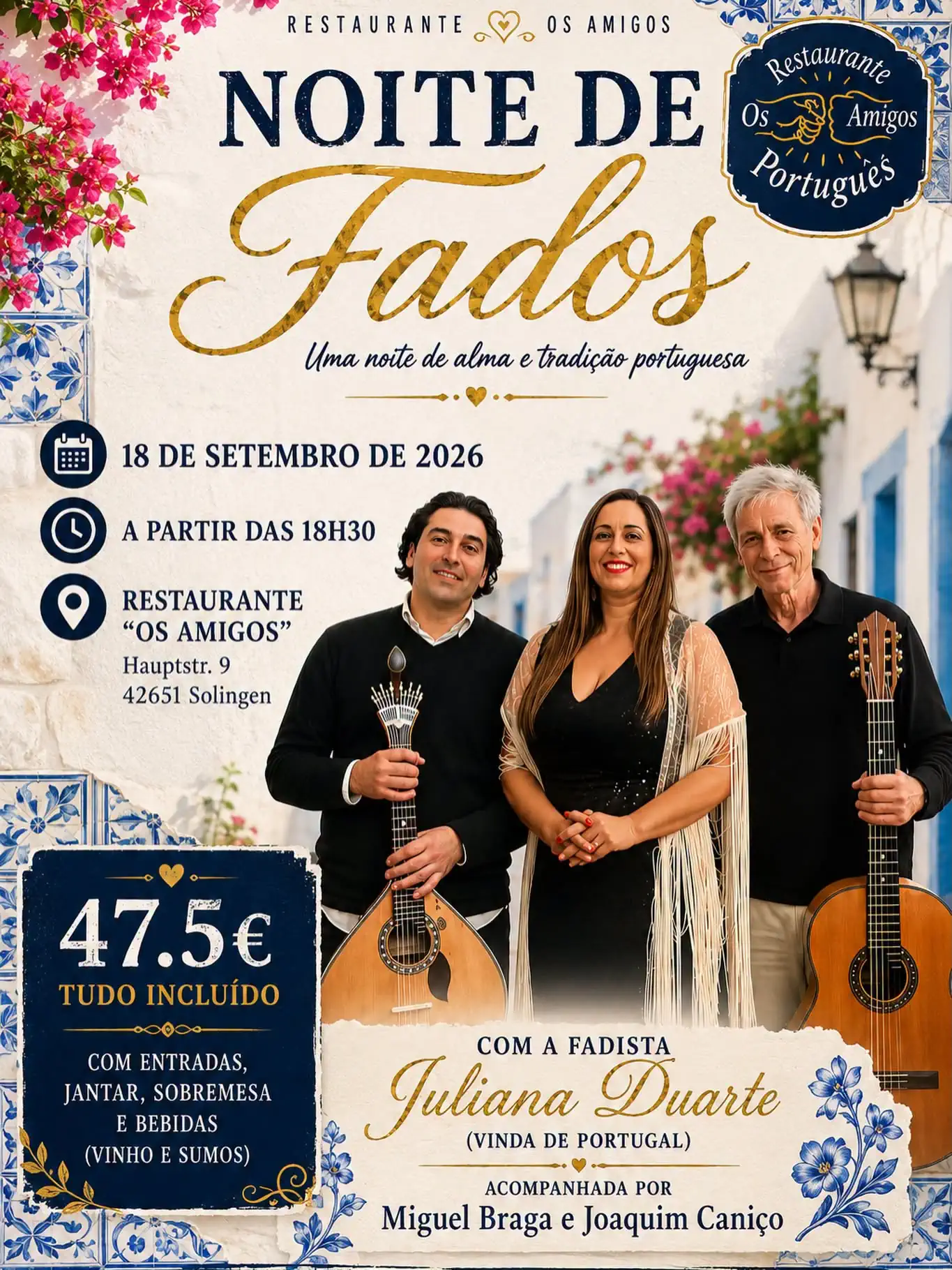 Noite de Fados em Solingen – Restaurante Os Amigos (2026)