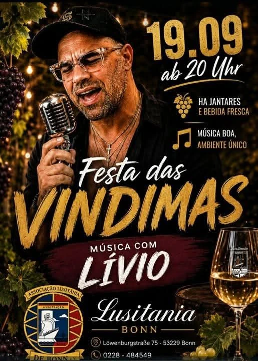 Festa das Vindimas em Bonn – Música ao vivo com Lívio | Lusitania Bonn