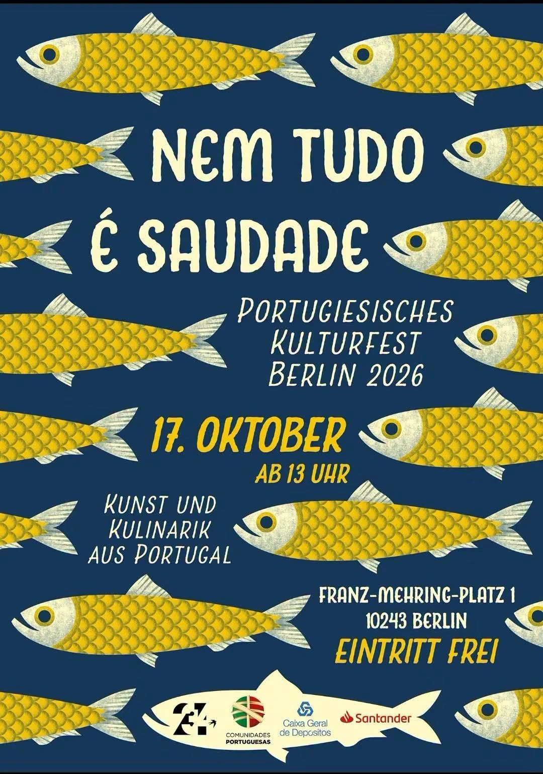 Festival Nem Tudo É Saudade Berlin 2026 – Cultura Portuguesa, Música e Gastronomia